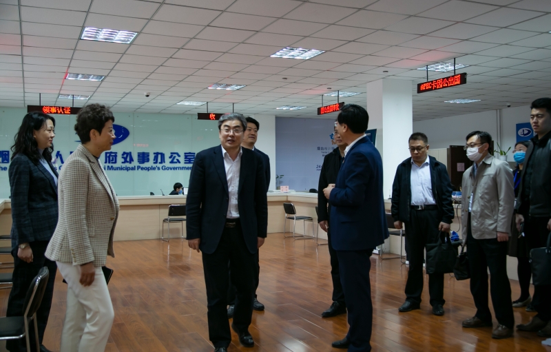 烟台市政府门户网站 部门动态 牟树青副市长来我办调研外事工作