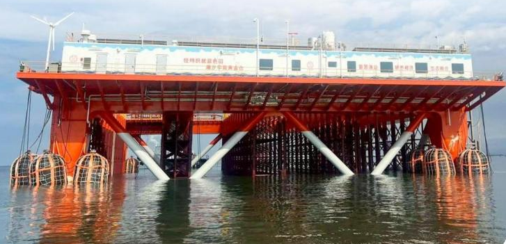 龙口建成全国首个集海参立体生态养殖与数字化运营于一体的大型桁架式智能网箱.png